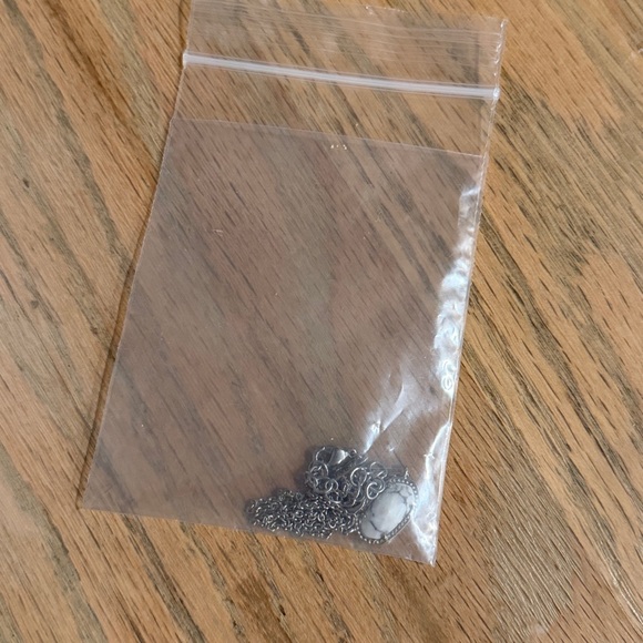 Kendra Scott Silver Necklace with White Stone - Picture 6 of 6